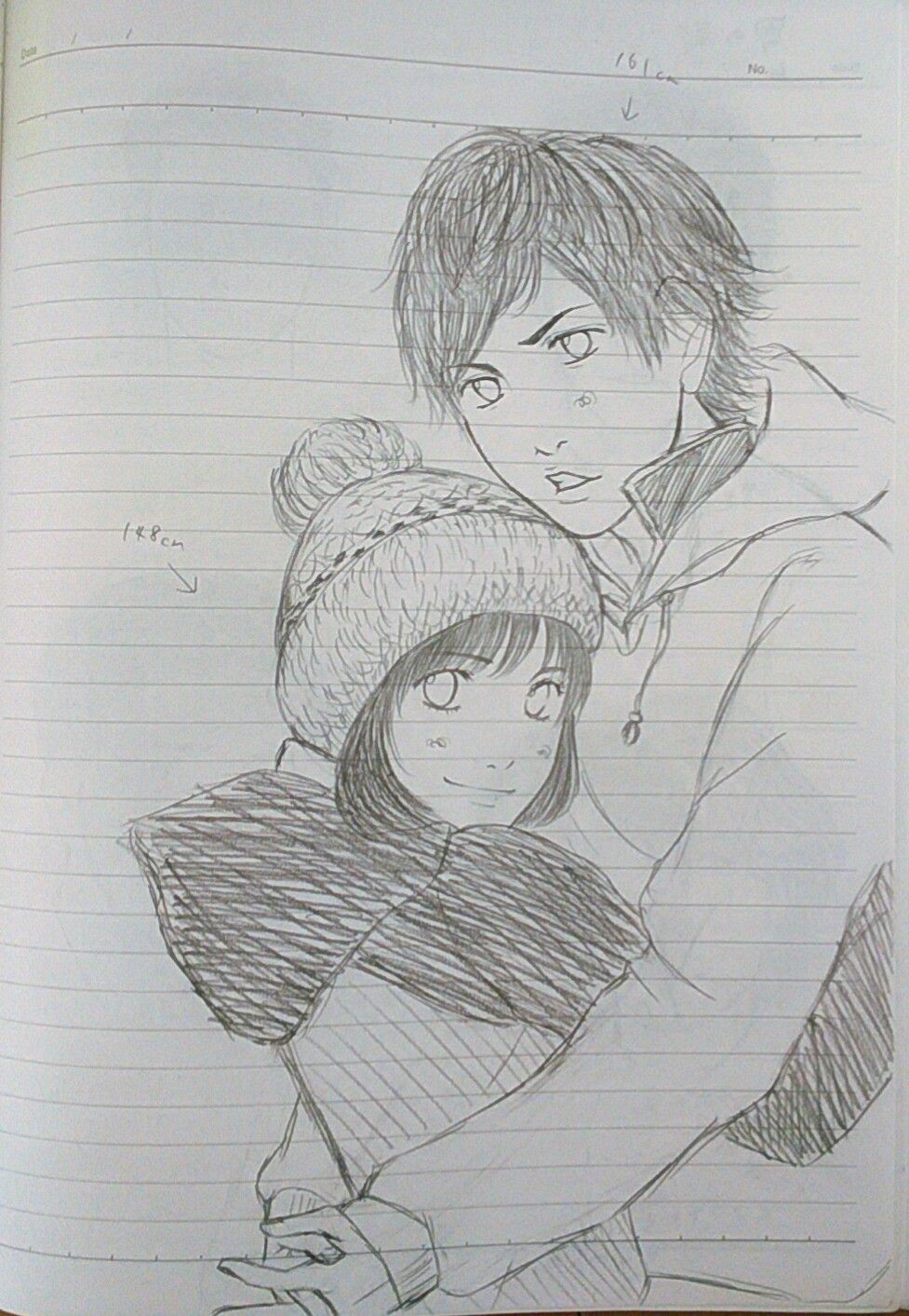 ちんまいカップルを描いてみた 鉛筆画の記録 楽天ブログ