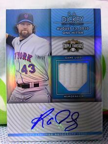 R.A.Dickey オート　(１０枚限定)