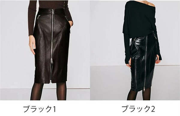 ◎レディース 本革 ラムレザー タイト スカート 68-71cm丈