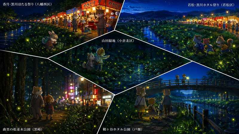 北九州の初夏を包み込む幻想のホタル風景