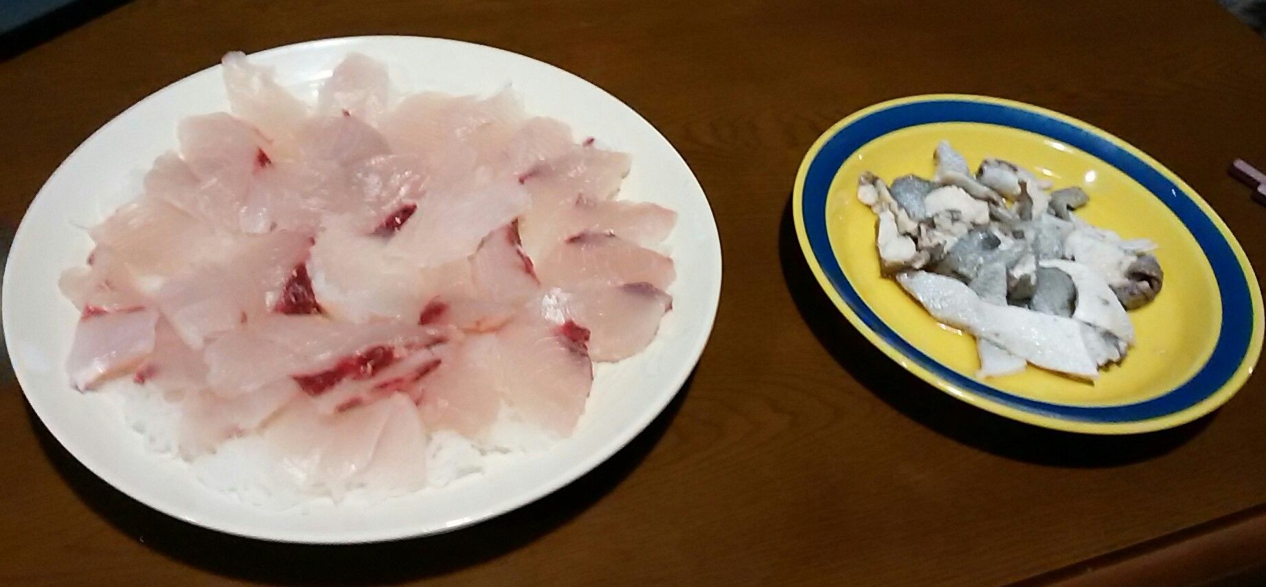 ヒラマサのお刺身と皮の湯引き は最高です さりぃちゃん On 釣三丸 楽天ブログ
