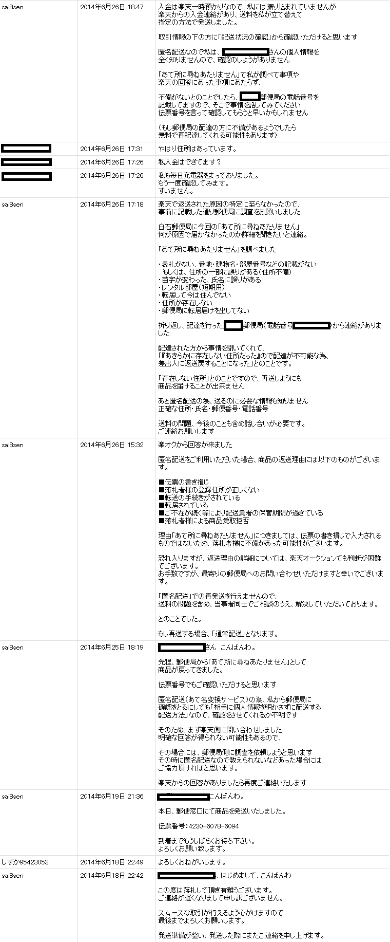 【楽オク】メッセージ一覧1png