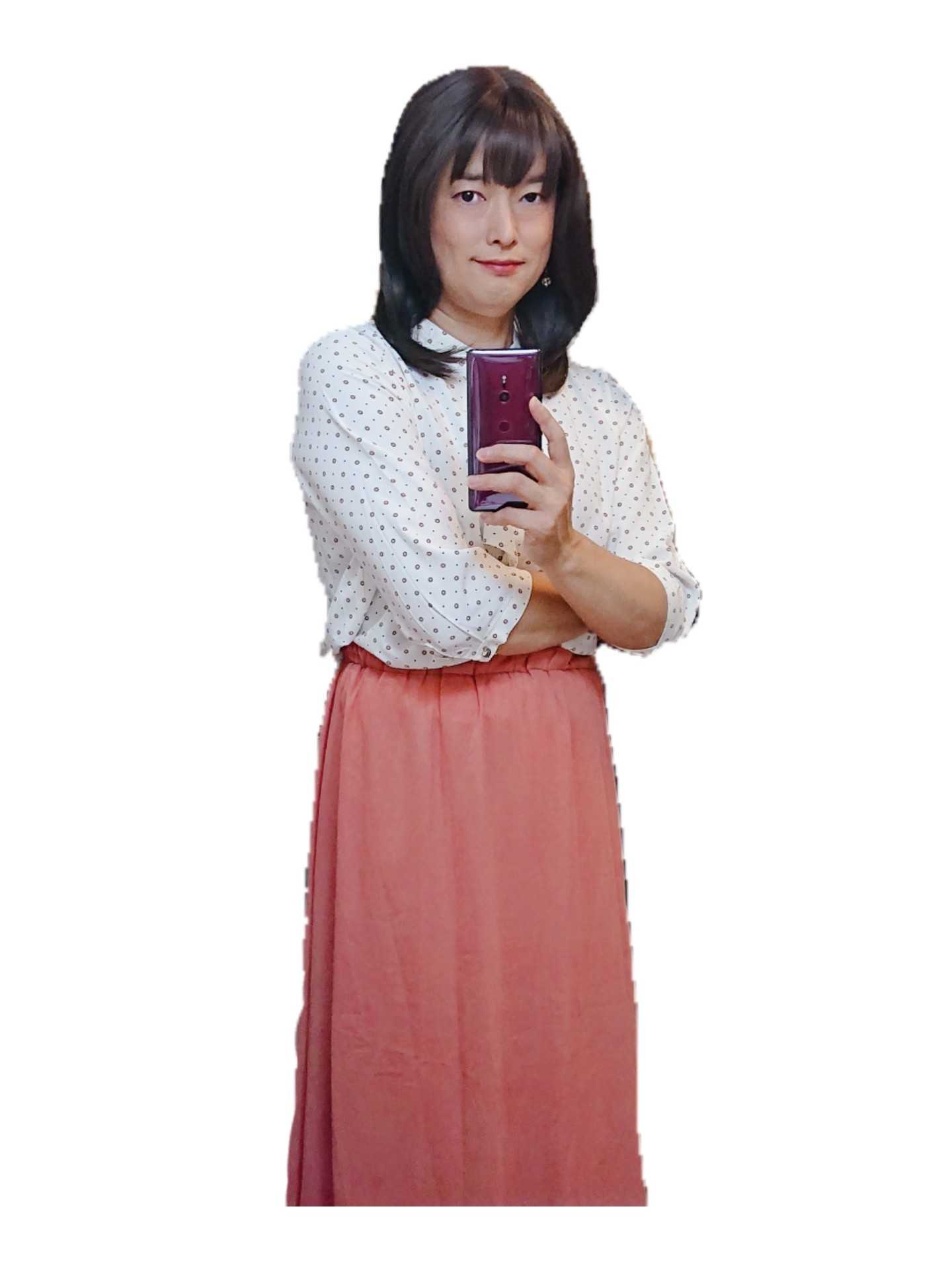 お気に入りスカート ～シフォンスカート(コーラルピンク)～ | 優子の女装ブログ始めました - 楽天ブログ