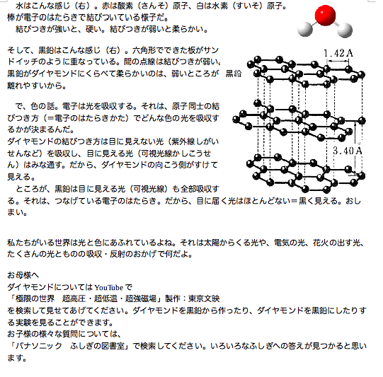 同じ炭素のダイヤモンドと黒鉛はどうして色が違うの 高校化学の教材 分子と結晶模型の ベンゼン屋 楽天ブログ