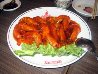 有頭エビのケチャップ炒め