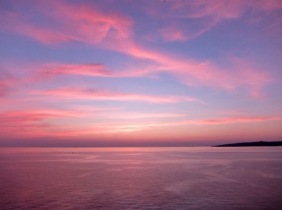 海　夕日　田舎暮らし