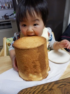 シフォンケーキいただき