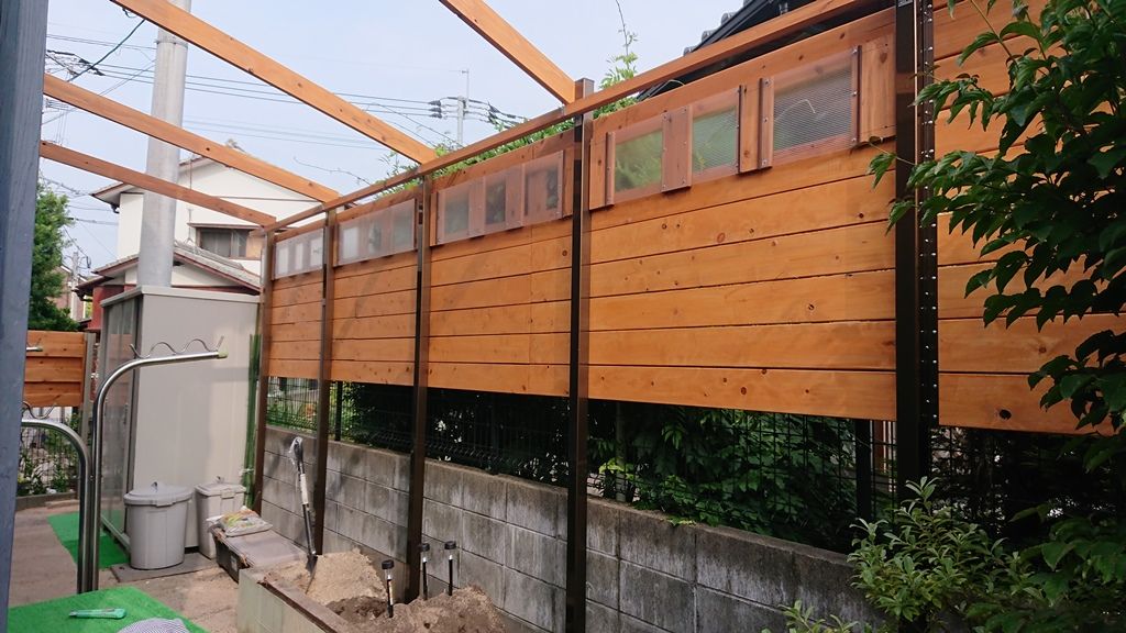 DIY 庭の目隠しフェンス自作♪第1弾 DIYたまにソロキャンプ！ 楽天ブログ