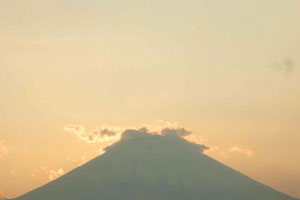 夕焼け富士山