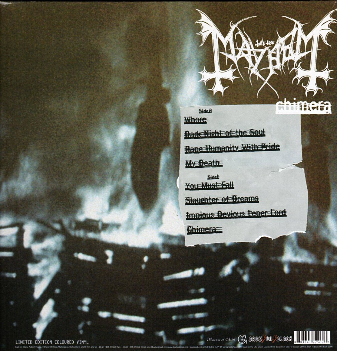最大88%OFFクーポン MAYHEM Chimera CD black metal