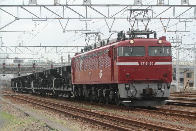 EF65ロングチキ工臨. EF81水戸 ホキ工臨2