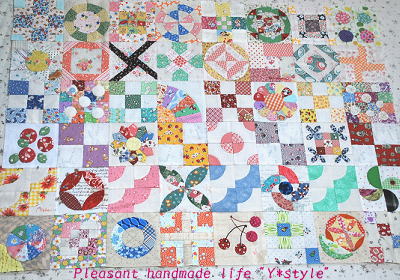 ボーダーキルト6回目　まるとしかく