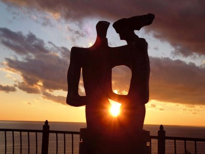旅人岬からみる夕日