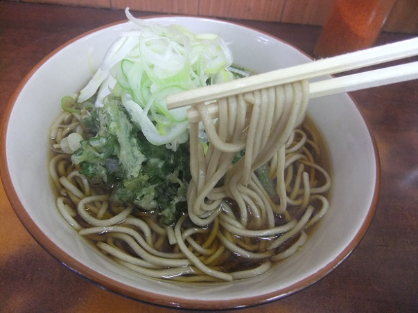 会津＠堀切の天ぷらそば(春菊天)２