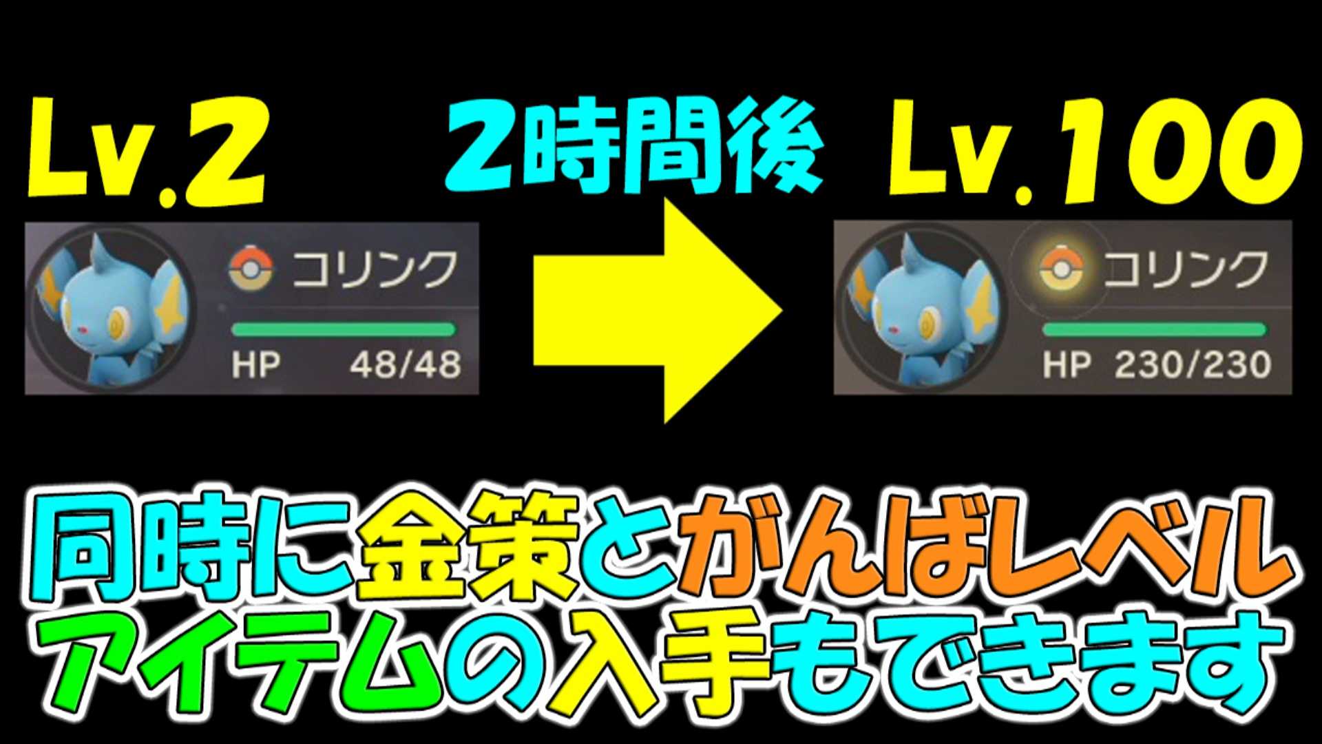 ポケモンレジェンズ レベル２のポケモンを２時間でレベル１００にする効率の良いレベル上げと同時に金策とがんばレベルアイテムの入手もできます ポケモン レジェンズアルセウス ゲームボーイまことのゲーム攻略とブログ小説 楽天ブログ