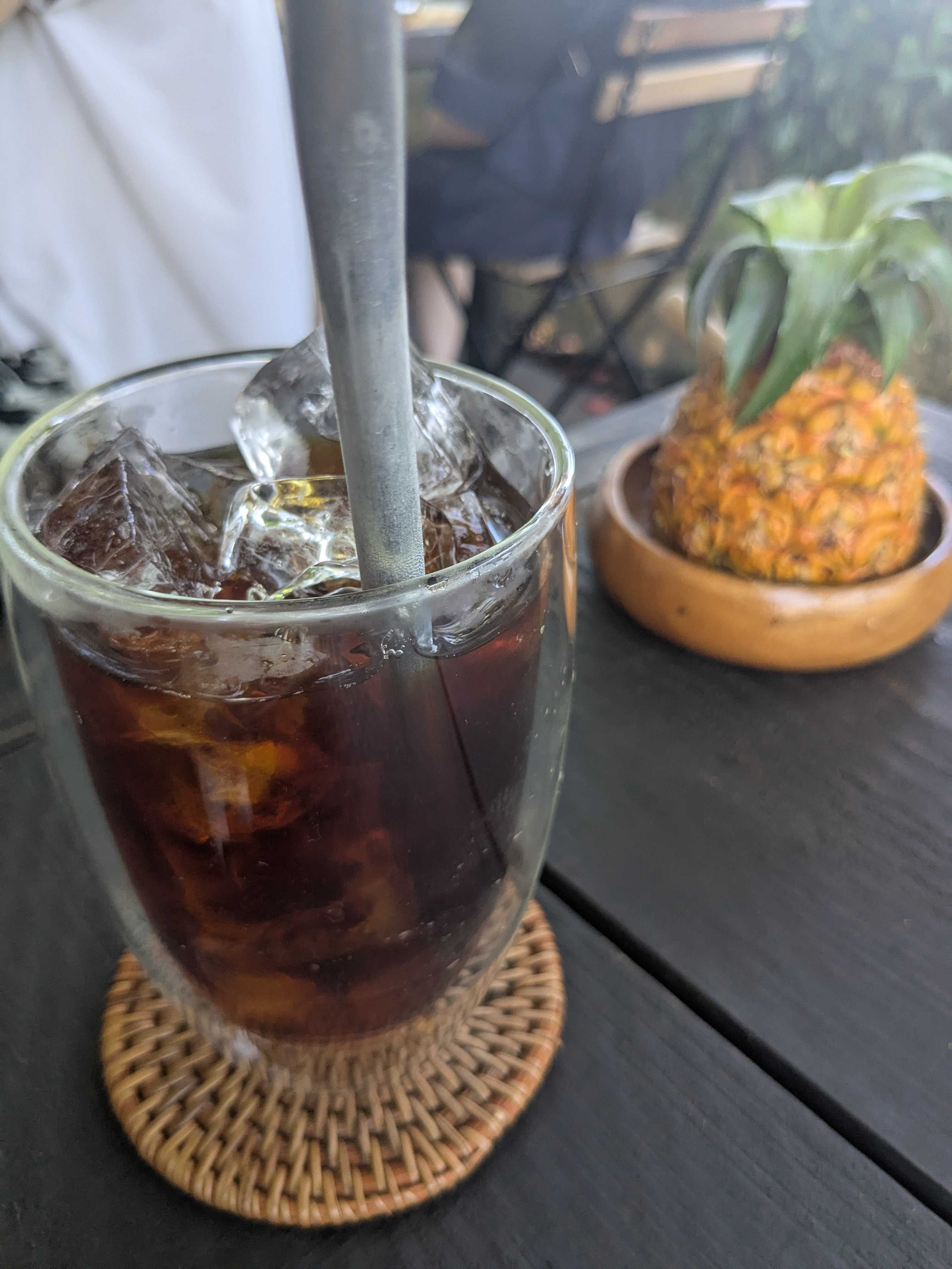 西表島　k子連れカフェ　西表の少年　アイスコーヒー　西表の少年オリジナルブレンド