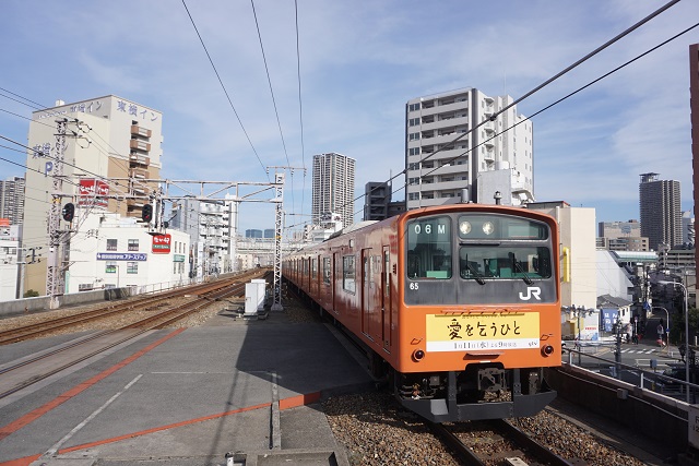 大阪環状線201系 読売テレビ・日本テレビ系スペシャルドラマ「愛を乞うひと」ラッピング5