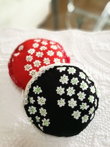 マリメッコ のハギレで作った丸いポーチ マリメッコとハンドメイド 楽天ブログ