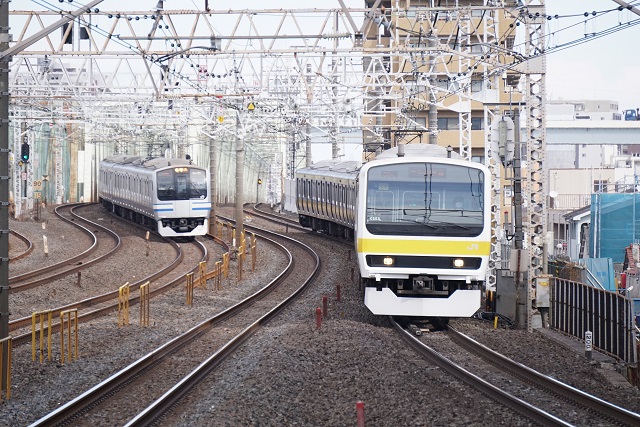 EF65 501牽引「DL勝浦」「SL館山」運転に伴う12系整備回送 & DE10 1697牽引 日鐵チキ工臨 越中島3