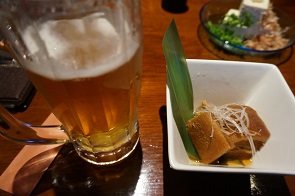 生ビールとラフティ.JPG