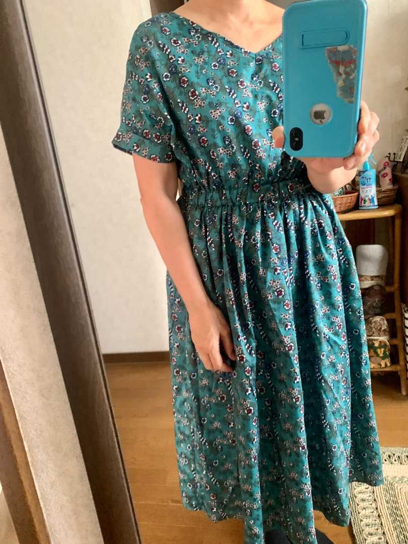 緑 赤のワンピース 黒の靴下 黒の紐靴 黄緑のカーディガン Music Land 私の庭の花たち 楽天ブログ