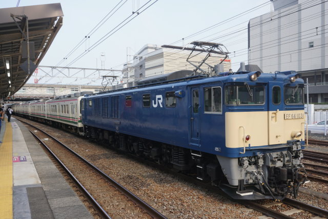 EF64 1031牽引 107系?8両 廃車回送5