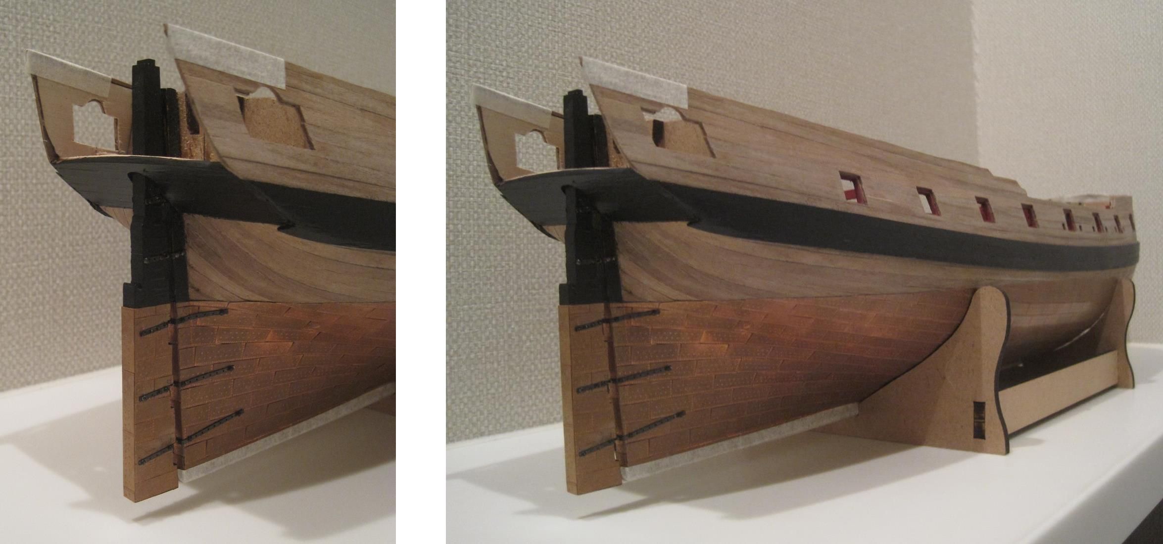 帆船模型 PEGASUS 製作記録 第９回 】 舵・ウェール・ブルワーク外側の 