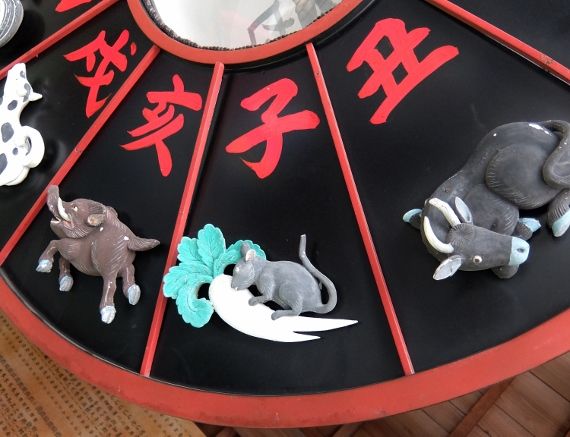 阿智神社の絵馬殿　ネズミが大根　倉敷の街を散歩　観光 ブログ　旅行記