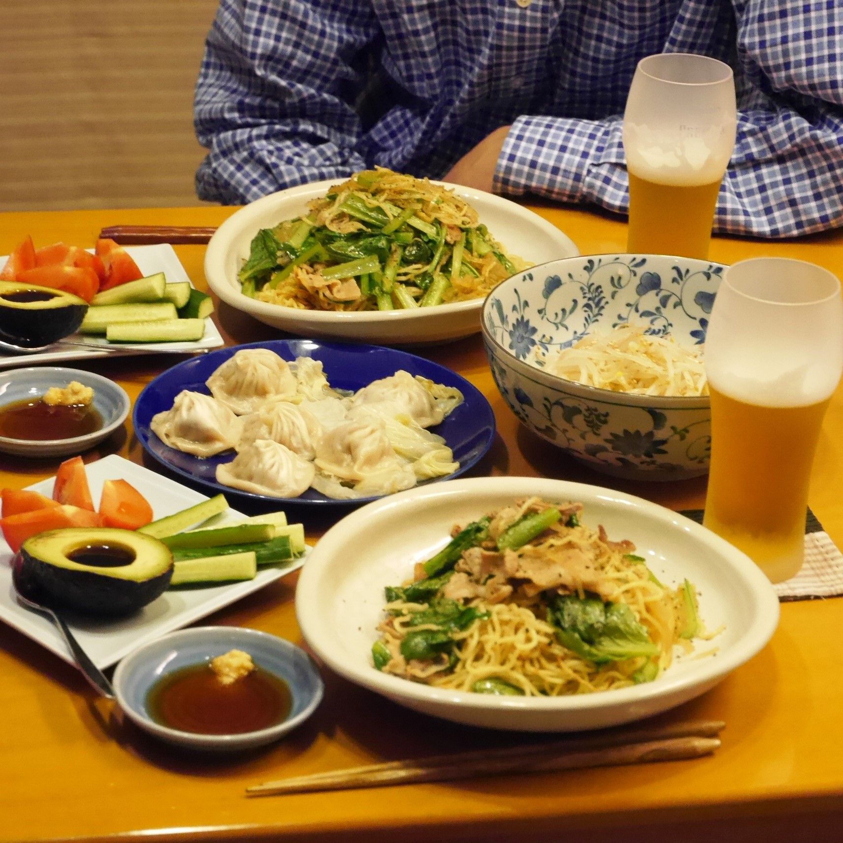 富士オイスターソース極_上海風焼きそば_食卓