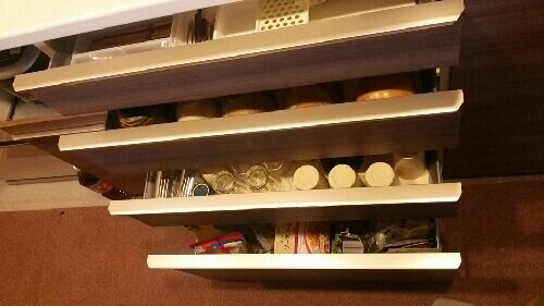 パモウナ食器棚の収納量!!@《キッチン》 | MY HOME～2015.2～ - 楽天ブログ