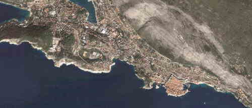 ドブロブニク衛星写真１GoogleMap