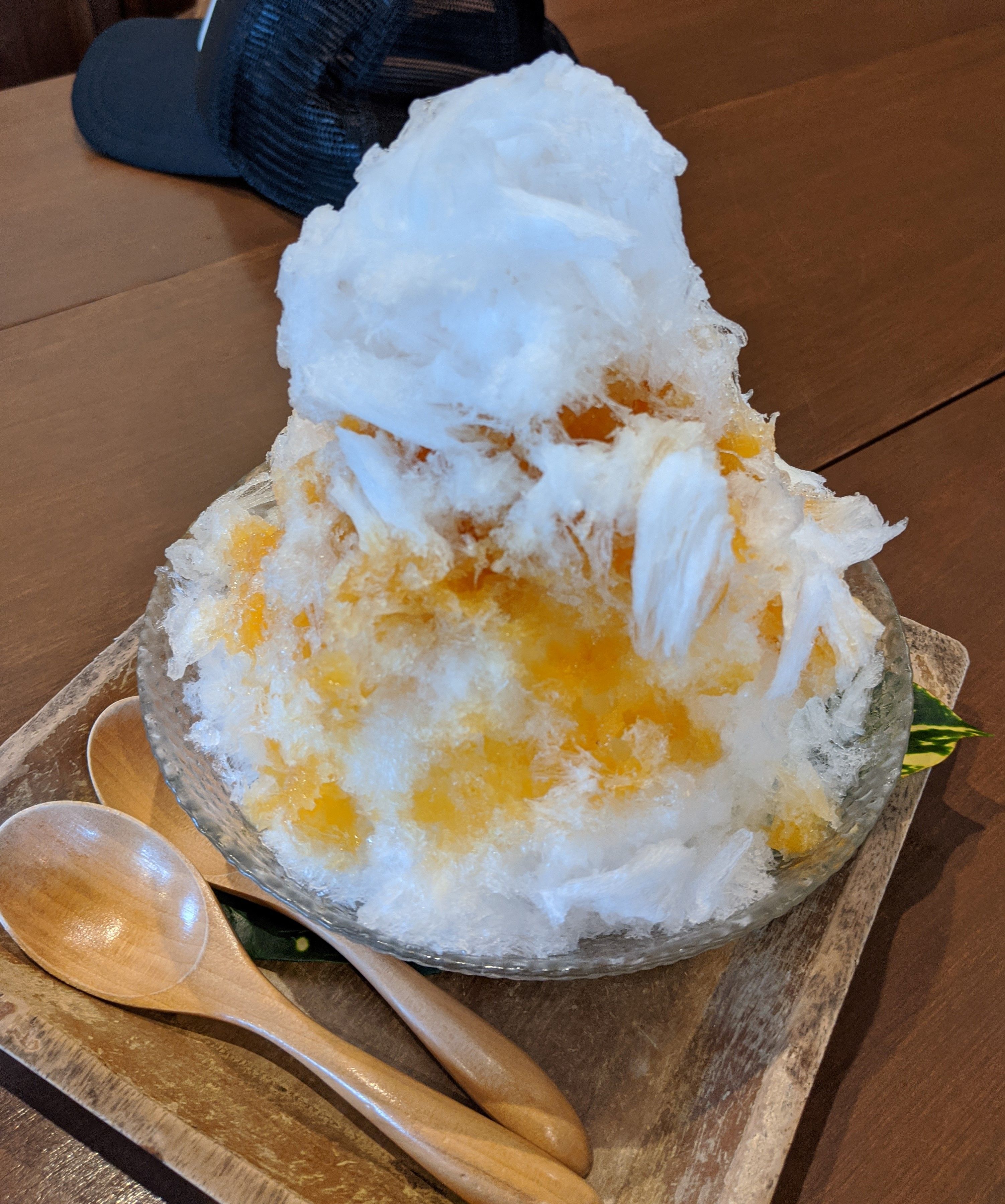 竹富島カフェぱーらー願寿屋　かき氷パッションフルーツ