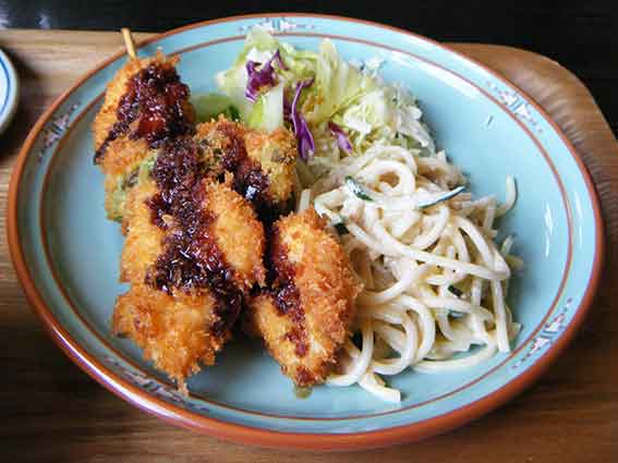 シェフの「鶏の串カツ」-2♪