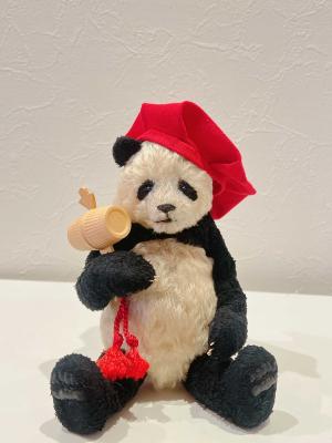 アーティストベア　作家　chi*kumaさま　パンダさん 三角帽子のパンダさん アーティストベア 海外作家様 ぬいぐるみ