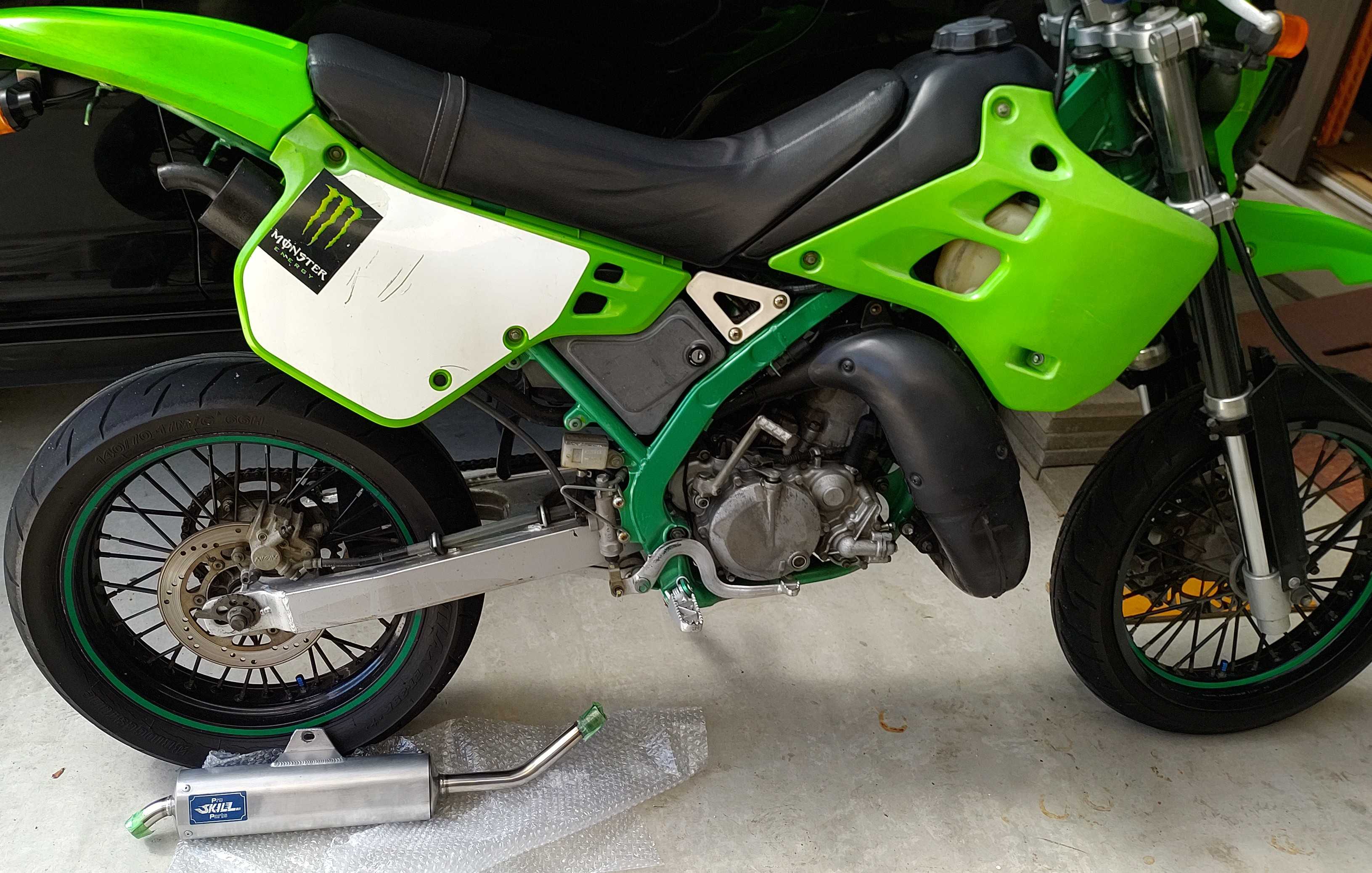 KDX125 プロスキルサイレンサー試し取付 | ぺこぺこ日記 ドケチ男の備忘録 - 楽天ブログ