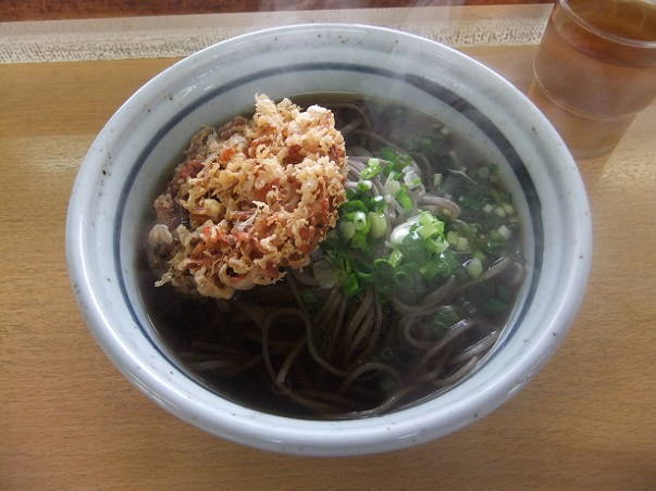 あずさ@原木の桜海老天ぷらそば1