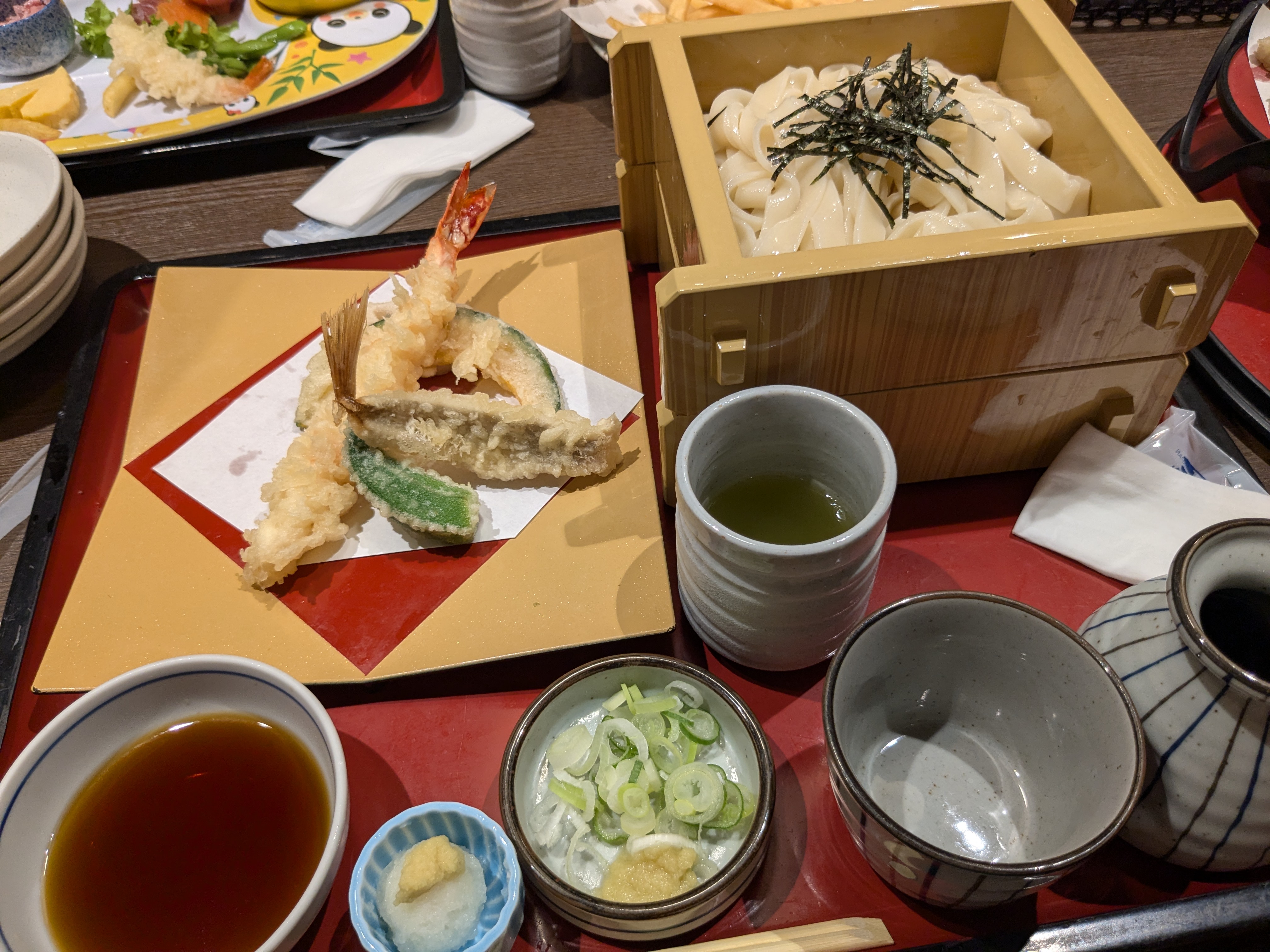 岐阜県各務原市　和食麺処サガミ 鵜沼店　大海老天ざるきしめん【竹】