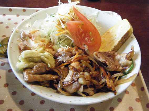 喫茶プランタンの「豚しょうが焼き」-2♪