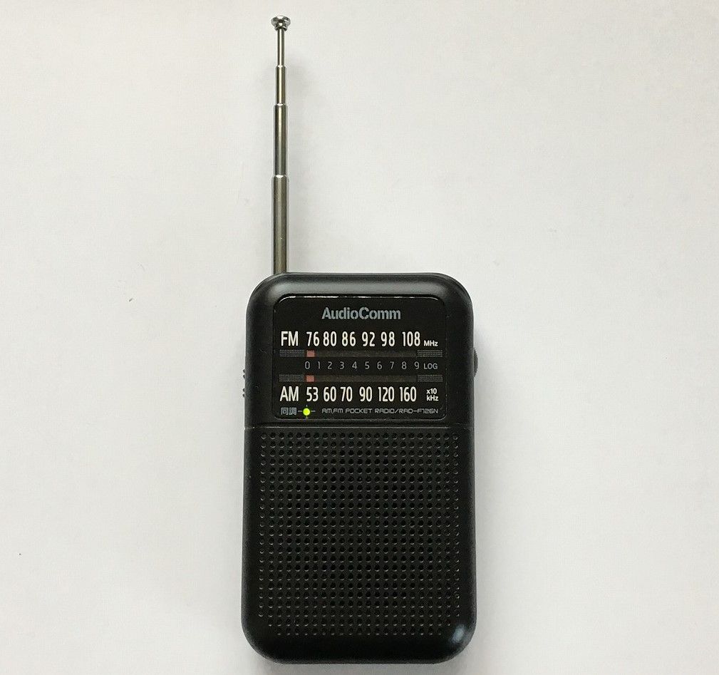 AM FM ポケットラジオ オーム電機 OHM RAD-F126N-K - ラジオ