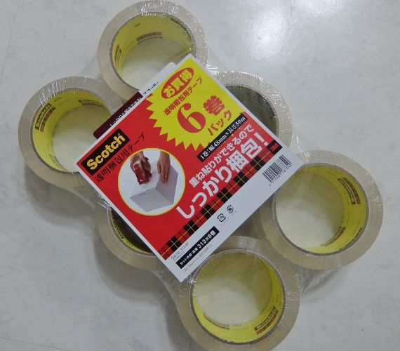 コストコ 詰替 3Mスリーエムジャパン スコッチ 透明梱包用テープ　6巻