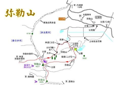 弥勒山周辺地図