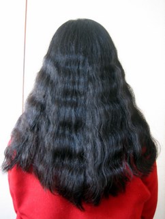 ウェーブヘアーの完成
