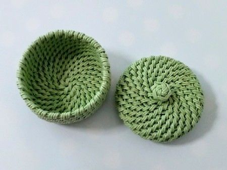 コイリング編みで蓋付きのかごを作りました 気まぐれパンダの生活 楽天ブログ