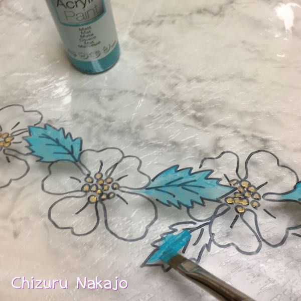 透明ビニール傘にトールペイント デコレーションの描き方 大阪 尼崎 トールペイント クラフト 資格 コスモスアートスタジオ 楽天ブログ