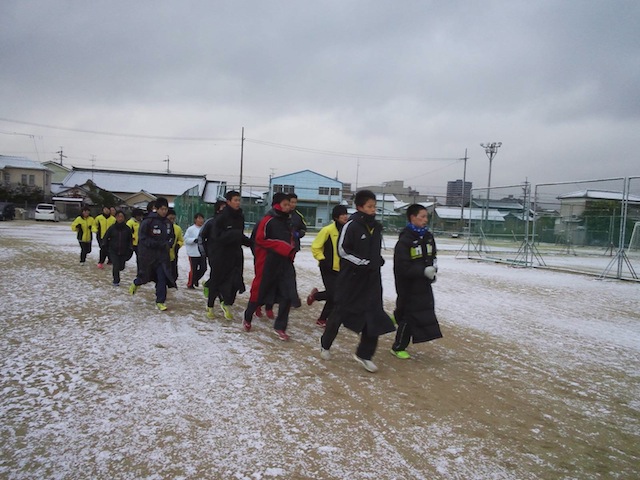 雪の朝練