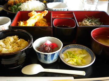 天ぷら蕎麦定食