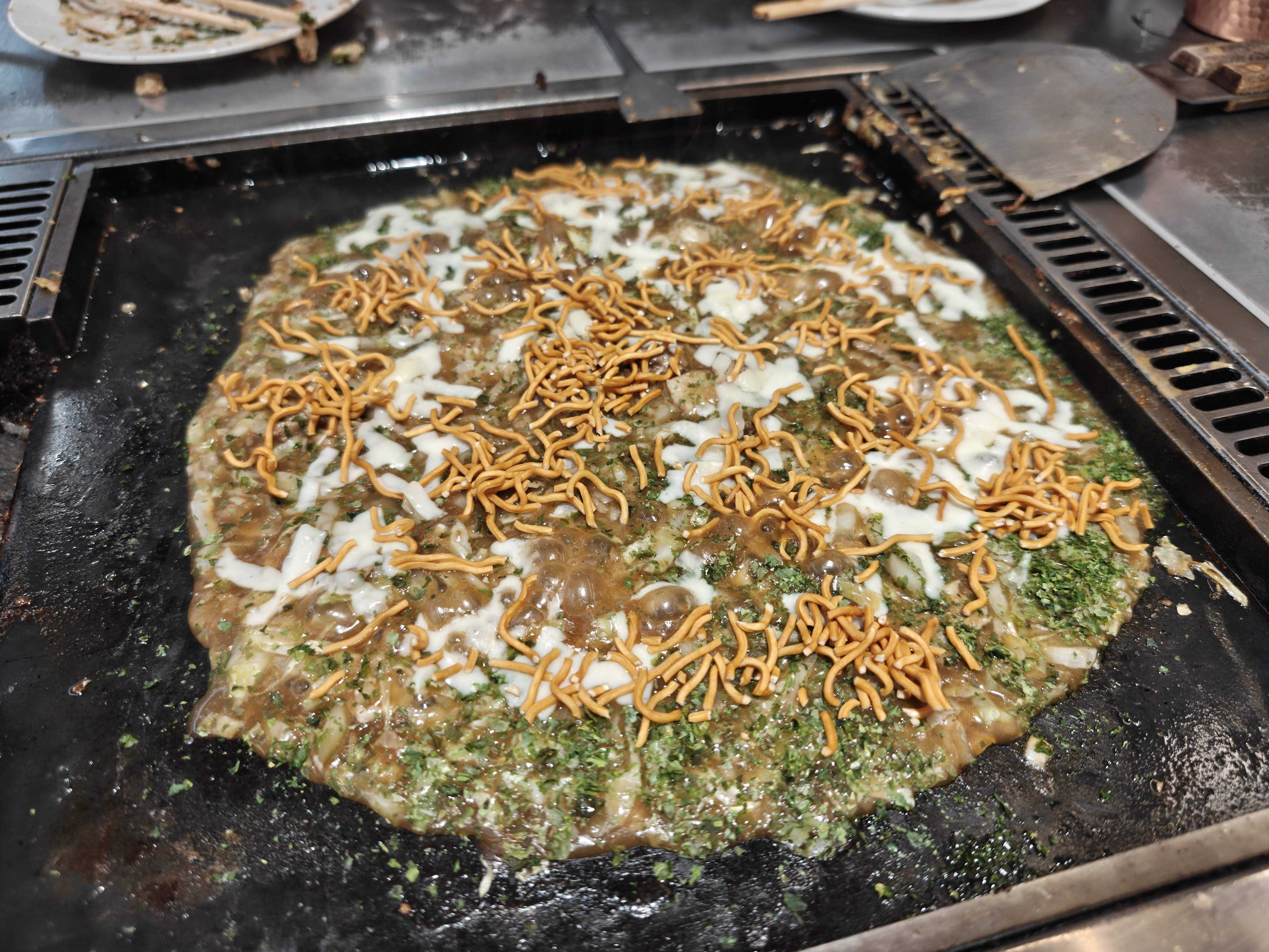月島もんじゃ こてつ イオンモール津田沼South　ランチ　豚バラチーズベビースターもんじゃ