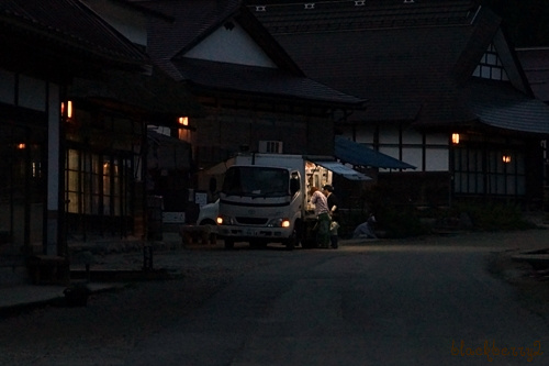 夜の大内宿