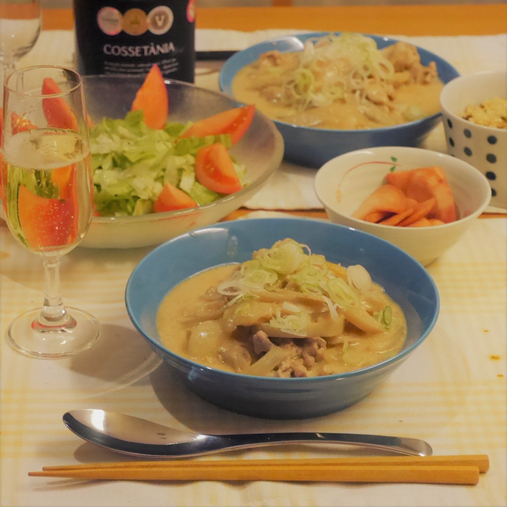 豚バラ肉と根菜の和風クリーム煮_食卓