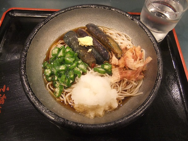 千住旭町・小諸そばの揚げなすおろしそば１